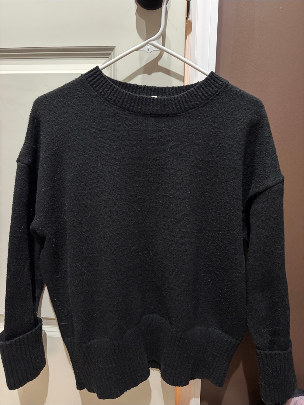 Classic Black Crewneck Women's Sweater